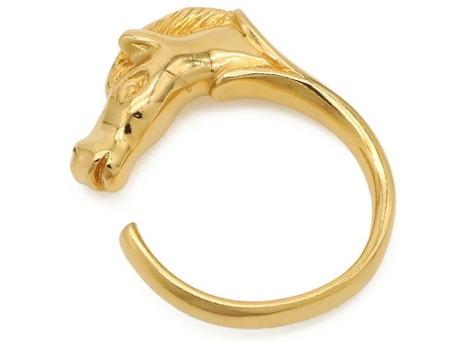 Hermès Anillo Hermes Cheval Horse Ring Dorado - vista 4
