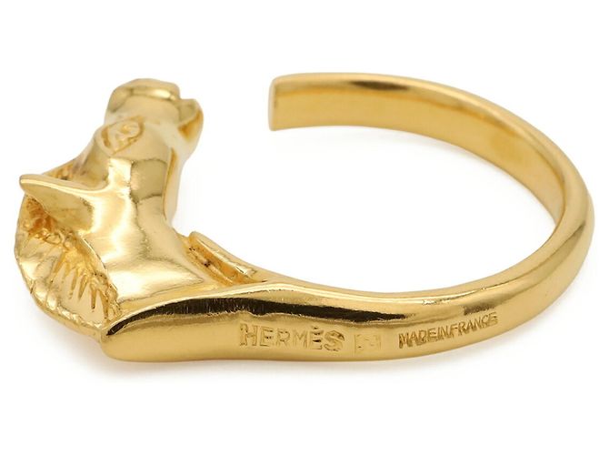 Hermès Anillo Hermes Cheval Horse Ring Dorado - vista 6