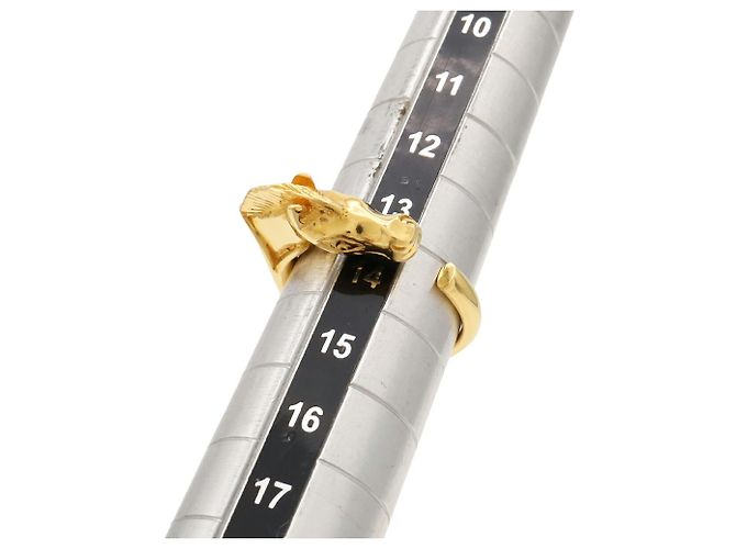 Hermès Anillo Hermes Cheval Horse Ring Dorado - vista 7