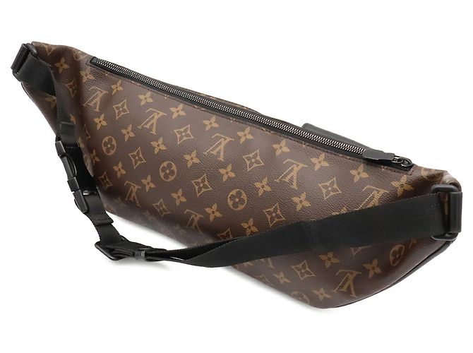 Bolsa de cintura Louis Vuitton Monogram Macassar Christopher Marrom Preto Branco Monograma - vista 3