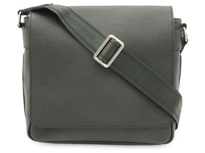 Borsa a tracolla Louis Vuitton Taiga Roman PM Nero Grigio - vista 2