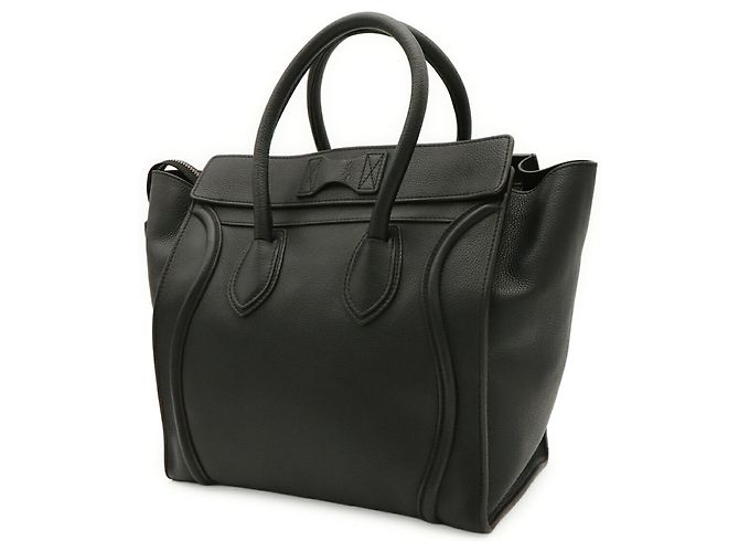 Céline Borsa Tote Celine Luggage Mini Shopper Nero - vista 3
