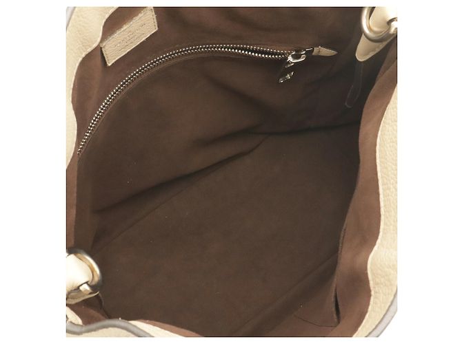 Borsa a tracolla Louis Vuitton Mahina Babylon PM Beige - vista 8