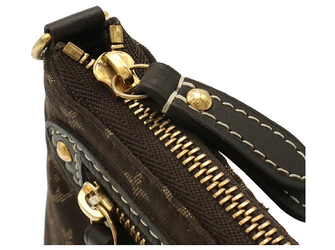 Louis Vuitton Monogram Mini Lin Pochette Accessoires Handtasche Braun Damier ebene - Ansicht 6