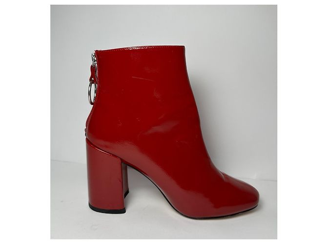 Botines Office London de charol rojo Roja - vista 3