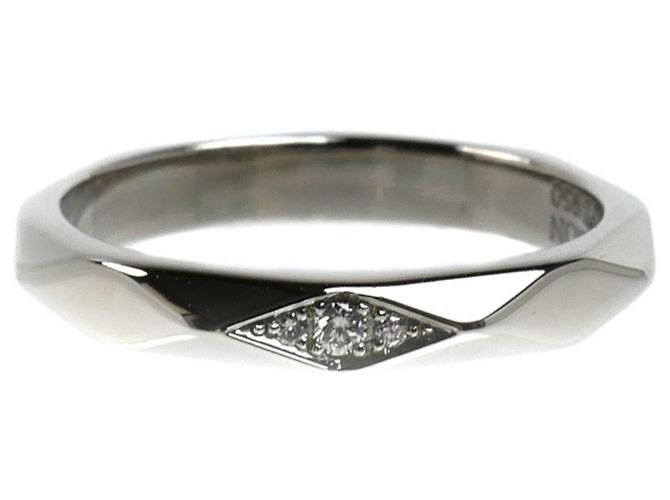Anello fede Boucheron in platino e diamanti - vista 3