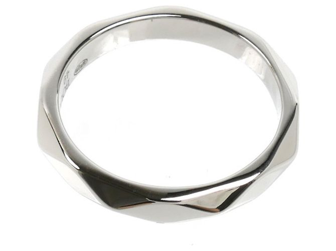 Anello fede Boucheron in platino e diamanti - vista 4