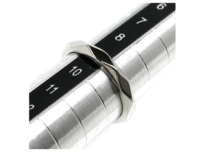 Anello fede Boucheron in platino e diamanti - vista 6