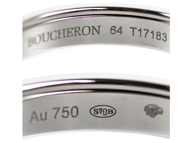Bague alliance Boucheron en or blanc 18K et diamants - vue 4