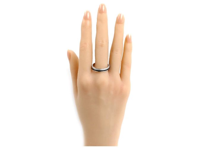 Bague alliance Boucheron en or blanc 18K et diamants - vue 6