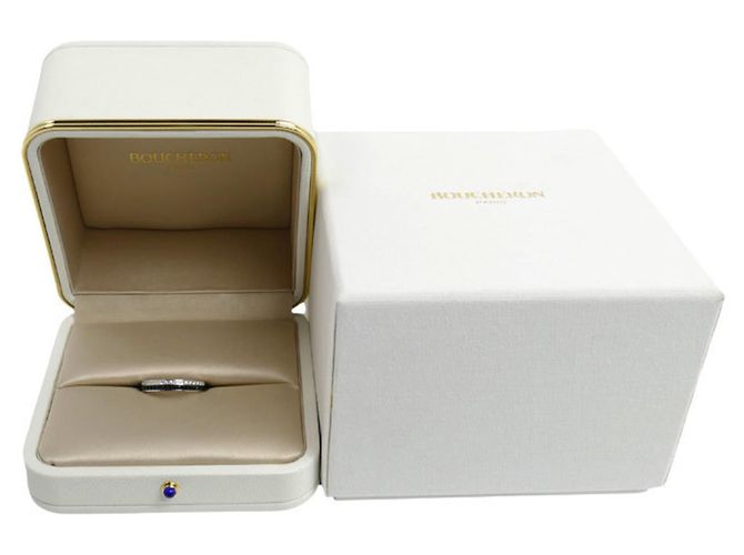 Bague alliance Boucheron en or blanc 18K et diamants - vue 7