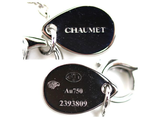 Collana Chaumet in oro bianco 18K con acquamarina e diamante - vista 5