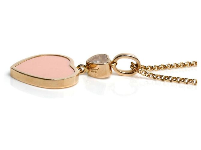 Collar Happy Heart Chopard en oro rosa 18K - vista 2