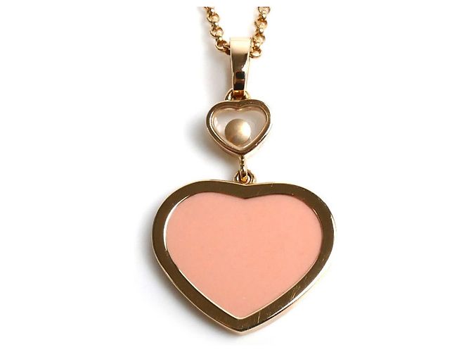 Collar Happy Heart Chopard en oro rosa 18K - vista 3