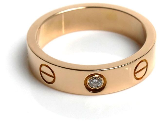 Anello Cartier Mini Love in oro rosa 18K - vista 3