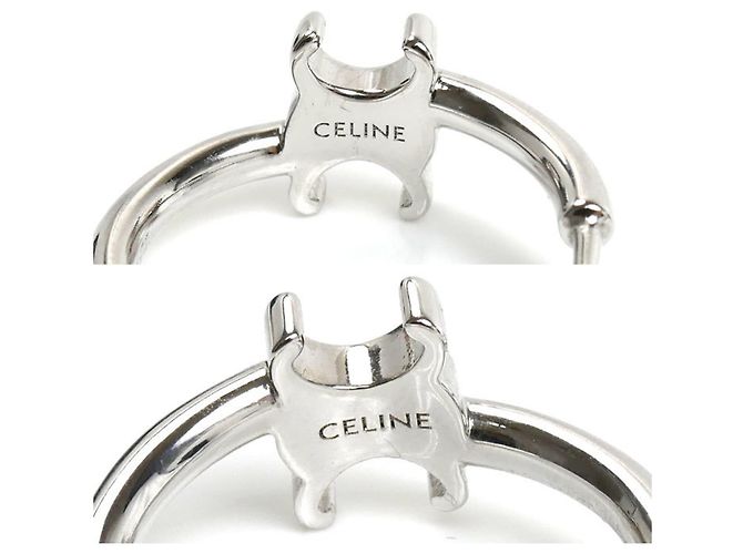 Céline Celine Asymmetrische Triomphe Creolen aus Messing - Ansicht 4