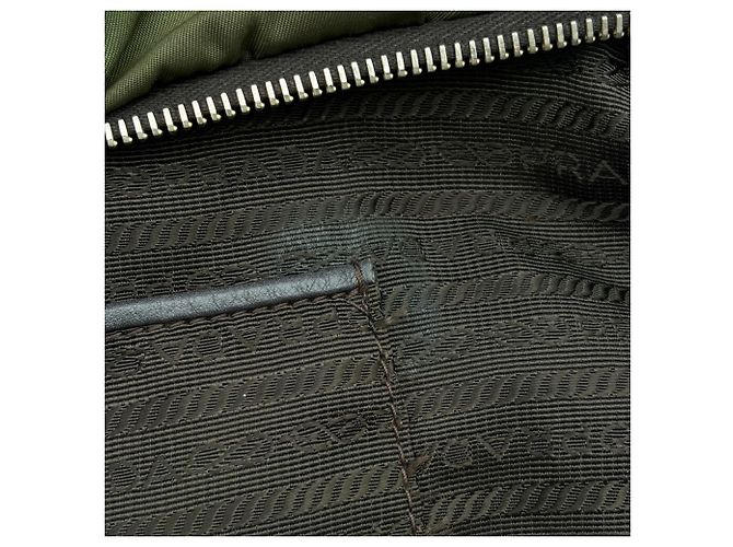 Borsa a tracolla Prada Tessuto Cachi Marrone scuro - vista 17
