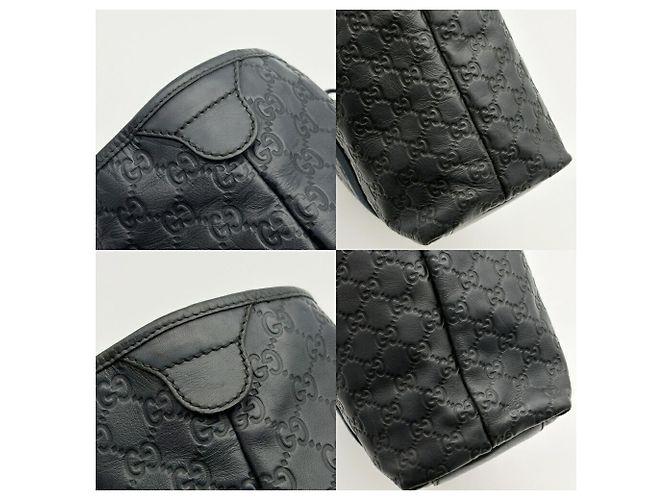 Bolso Tote Gucci Guccissima Sherry en cuero negro - vista 10