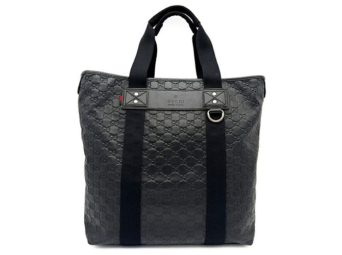 Bolso Tote Gucci Guccissima Sherry en cuero negro - vista 2