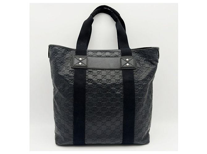 Bolso Tote Gucci Guccissima Sherry en cuero negro - vista 3