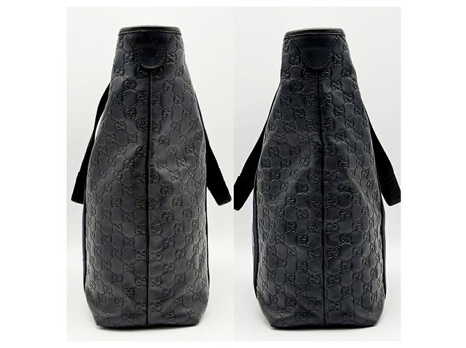 Bolso Tote Gucci Guccissima Sherry en cuero negro - vista 4
