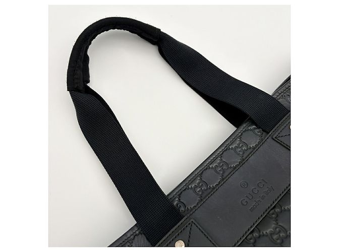 Bolso Tote Gucci Guccissima Sherry en cuero negro - vista 7