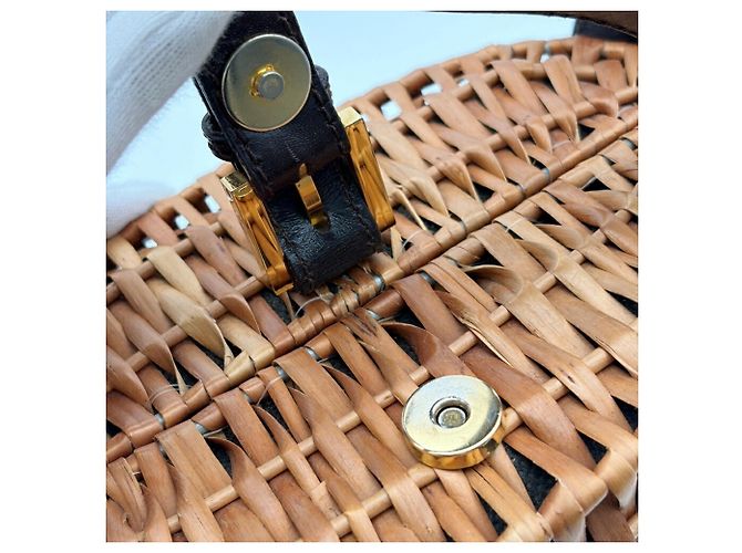 Fendi Zucca Korbtasche Braun Dunkelbraun - Ansicht 10