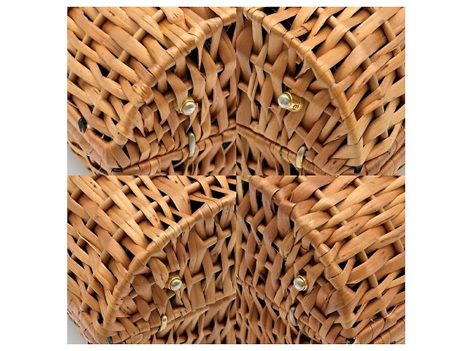 Fendi Zucca Korbtasche Braun Dunkelbraun - Ansicht 13