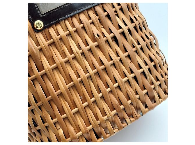 Fendi Zucca Korbtasche Braun Dunkelbraun - Ansicht 15