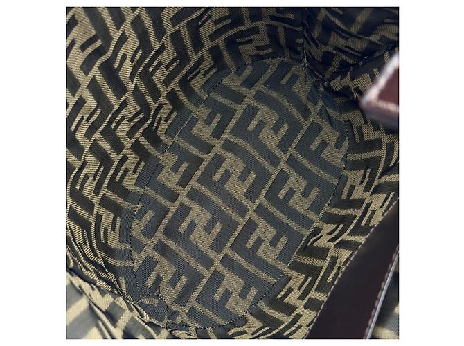 Fendi Zucca Korbtasche Braun Dunkelbraun - Ansicht 20