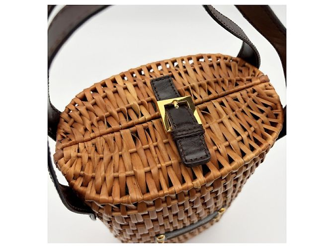 Fendi Zucca Korbtasche Braun Dunkelbraun - Ansicht 9