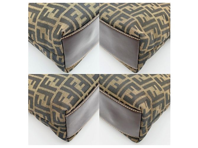 Borsa a tracolla Fendi Zucca Marrone - vista 10