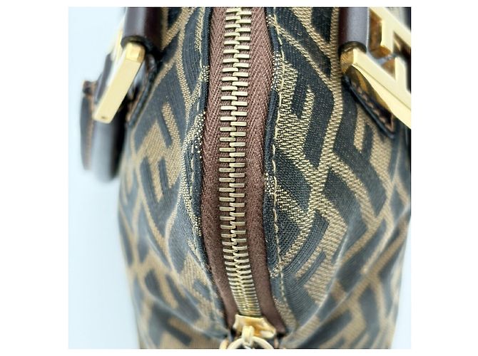 Borsa a tracolla Fendi Zucca Marrone - vista 11
