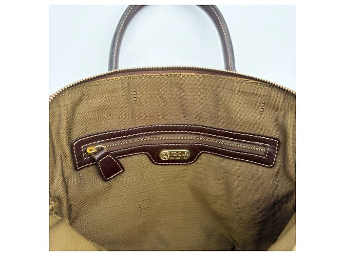 Borsa a tracolla Fendi Zucca Marrone - vista 17