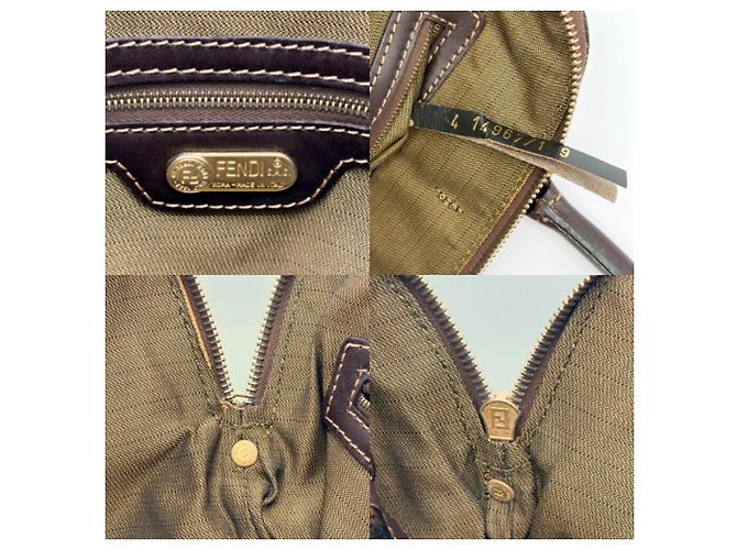 Borsa a tracolla Fendi Zucca Marrone - vista 20