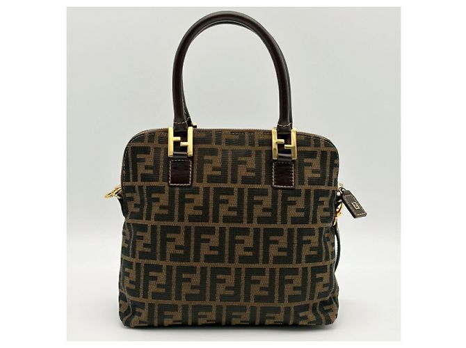 Borsa a tracolla Fendi Zucca Marrone - vista 3