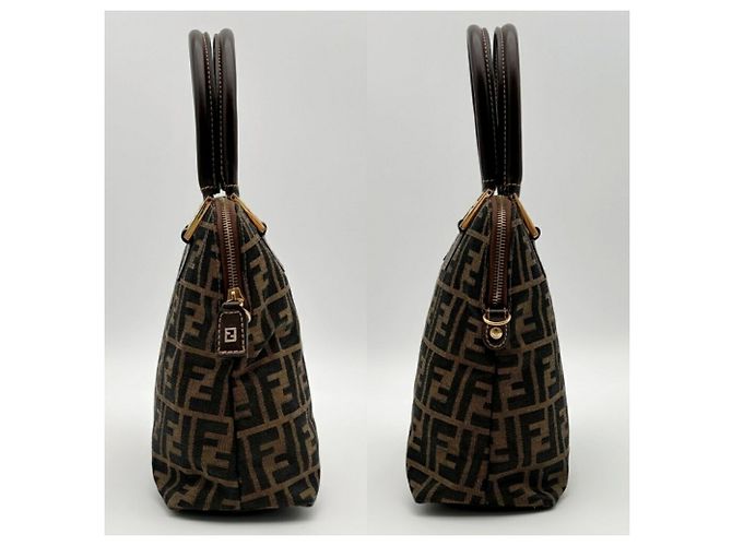 Borsa a tracolla Fendi Zucca Marrone - vista 5