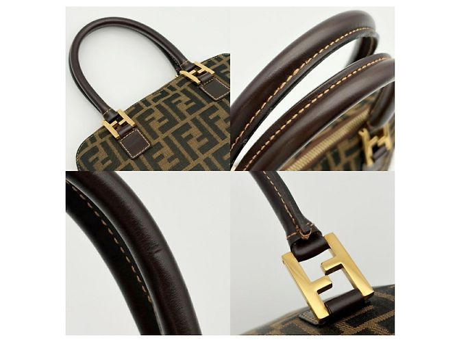 Borsa a tracolla Fendi Zucca Marrone - vista 6