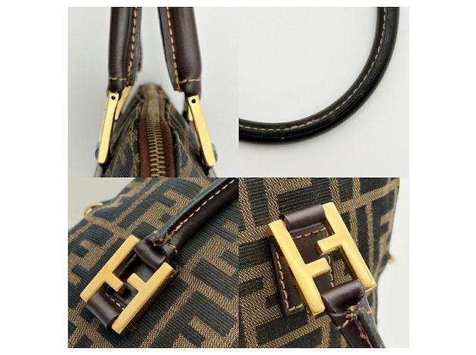 Borsa a tracolla Fendi Zucca Marrone - vista 7