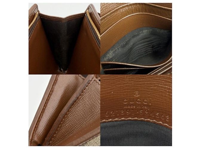 Cartera bi-fold Gucci - Horsebit 1955 Castaño Beige - vista 16