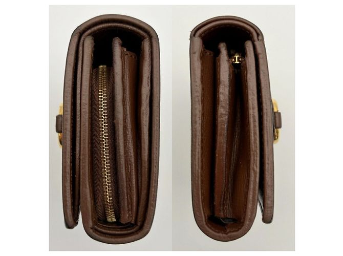Cartera bi-fold Gucci - Horsebit 1955 Castaño Beige - vista 5