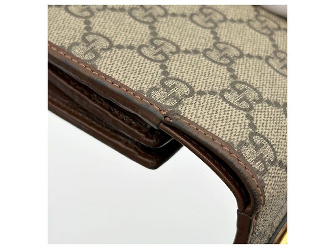 Cartera bi-fold Gucci - Horsebit 1955 Castaño Beige - vista 9