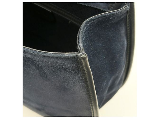 Borsa a tracolla/sling Gucci Horsebit in camoscio Blu navy - vista 8