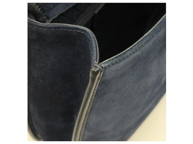 Borsa a tracolla/sling Gucci Horsebit in camoscio Blu navy - vista 9