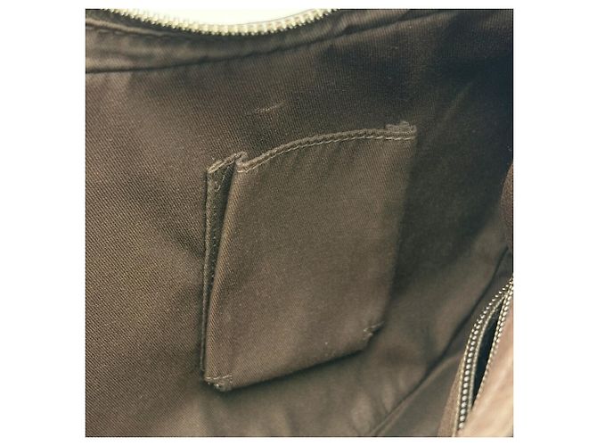 Borsa a tracolla Gucci in tela beige e marrone - vista 17