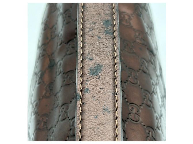 Borsa a tracolla Gucci in pelle bronzo - vista 12