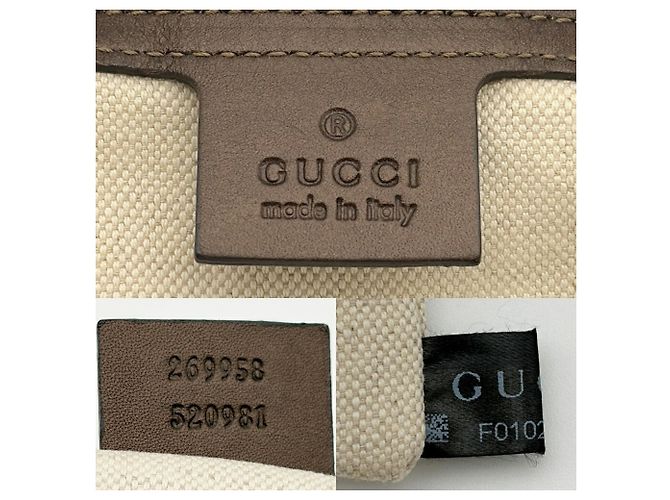Borsa a tracolla Gucci in pelle bronzo - vista 19