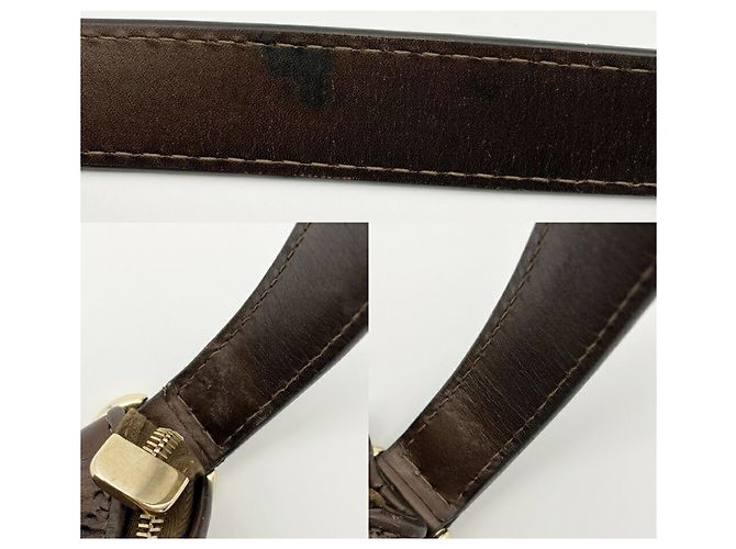 Borsa a tracolla Gucci in pelle bronzo - vista 8