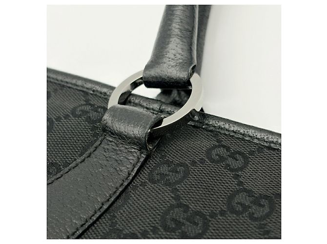 Borsa Tote Gucci in tela GG nera Nero - vista 10