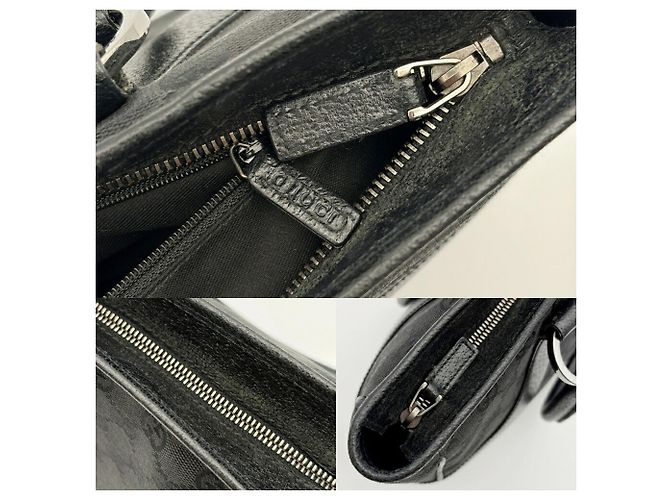 Borsa Tote Gucci in tela GG nera Nero - vista 14